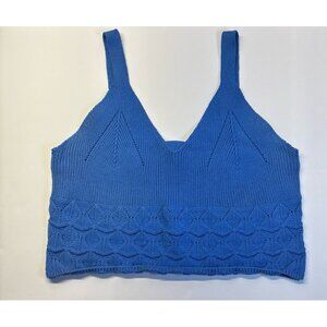 Blue Knot Crop Top‎ (small) MADE in USA, GiGio